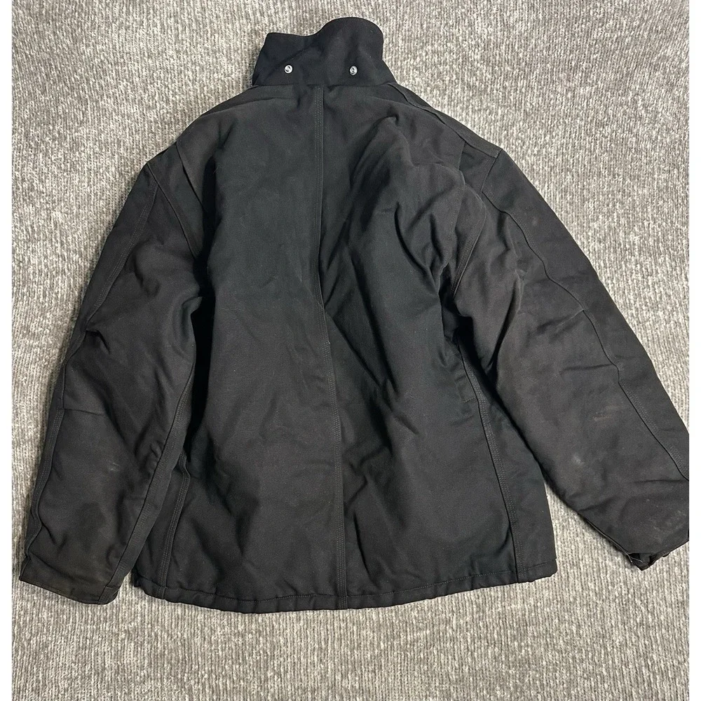 Carhartt Mens Black Large Traditional Arctic Quilt Lined Duck Coat C003